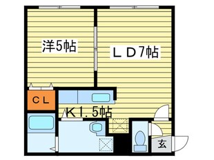 ラシ－ド北大前の物件間取画像